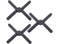 Salvamanteles de silicona gris de 3 piezas para sartenes calientes, plegables, con protección térmica, antideslizantes Yvan Sygo