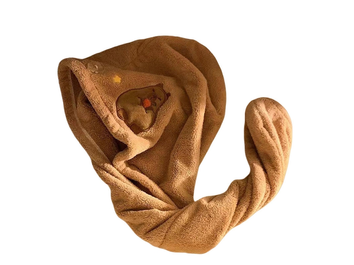 Toalla de secado rápido para cabello mojado, superabsorbente, de microfibra con botón, ideal para cabello largo y grueso, color blanco. Rosewell