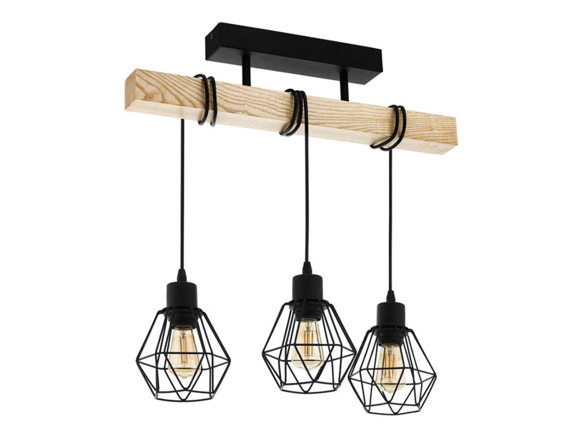 Lámpara colgante de altura ajustable de hierro de estilo industrial de 3 cabezales para restaurantes, bares y cafeterías SLD