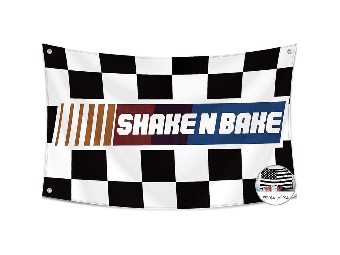 Bandera Shake N Bake Talladega Nights 90x180cm Bandera Divertida 100% Poliéster