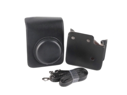 Minibolso para cámara de piel sintética con correa ajustable para el hombro, compatible con cámaras Instax Mini 40. TAISHENGDA (negro)