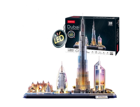 Puzzle 3D Dubai Cityline Led (8 años - 136 piezas)
