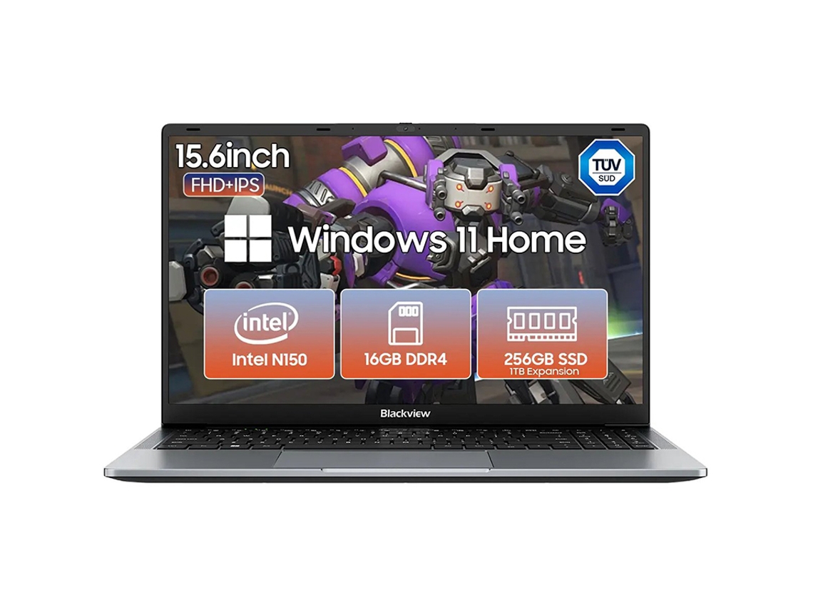 Portátil Blackview Acebook 6 (15.6'' - Ram 16 Gb 256 Gb Ssd - Intel Twin Lake N150 - Windows 11 Home) Gris