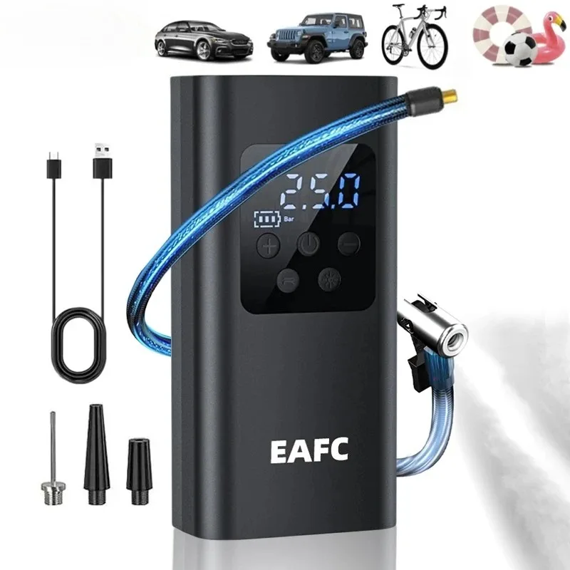 Inflador de neumáticos portátil (inalámbrico) para coches, 150 PSI