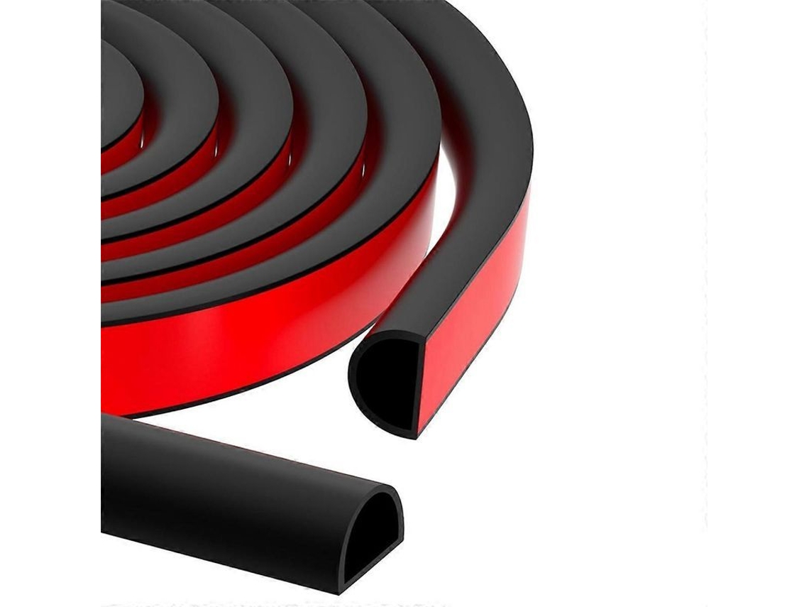Burlete De Silicona Autoadhesivo Para Puertas De 7 M, Burlete Negro Para Puertas De 23 Pies.
