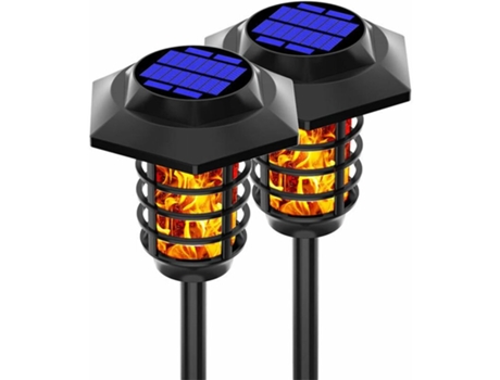 [Paquete de 2] Luz solar LED IP65 para césped, farola decorativa para paisaje, para patio o jardín