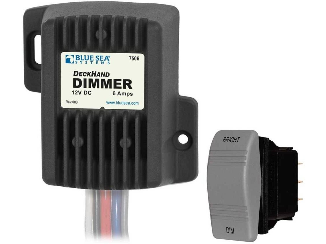 Regulador de medição BLUE SEA Deckhand Dimmer 6A 12V Negro