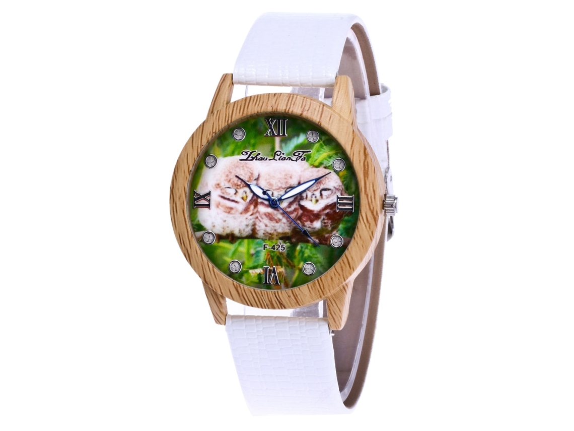 Reloj De Pulsera Analógico De Cuarzo Zhoulianfa De Estilo Retro Con Correa De Cuero Blanco, Unisex.