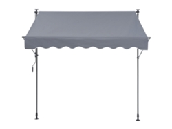Toldo retráctil para patio Succebuy de 1,9 x 1,2 m, protección solar, altura de 218 a 318 cm