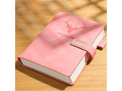 Cuaderno de negocios MDUG A5 con tapa personalizada y marcadores de página en blanco, 200 páginas (rosa)