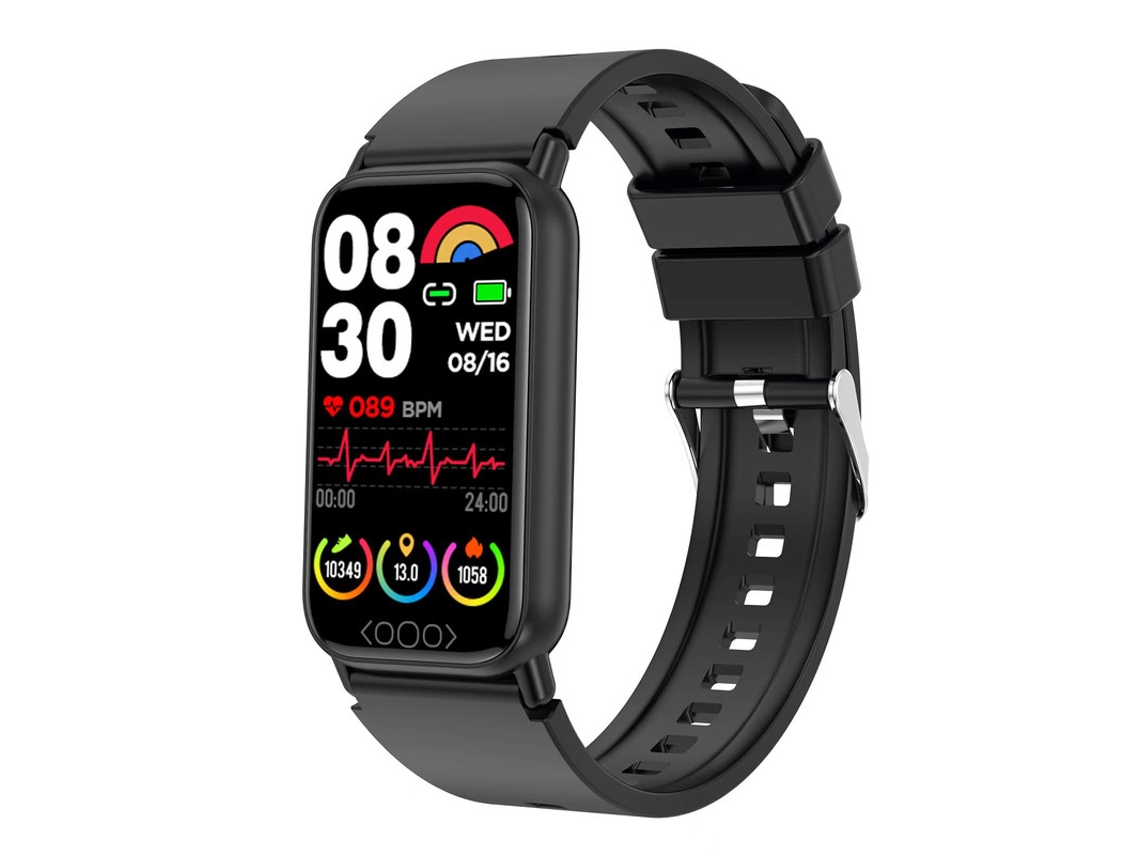 Reloj inteligente TK72 Glucosa en sangre, temperatura, oxígeno en sangre, frecuencia cardíaca y ejercicio negro GODTVAGT