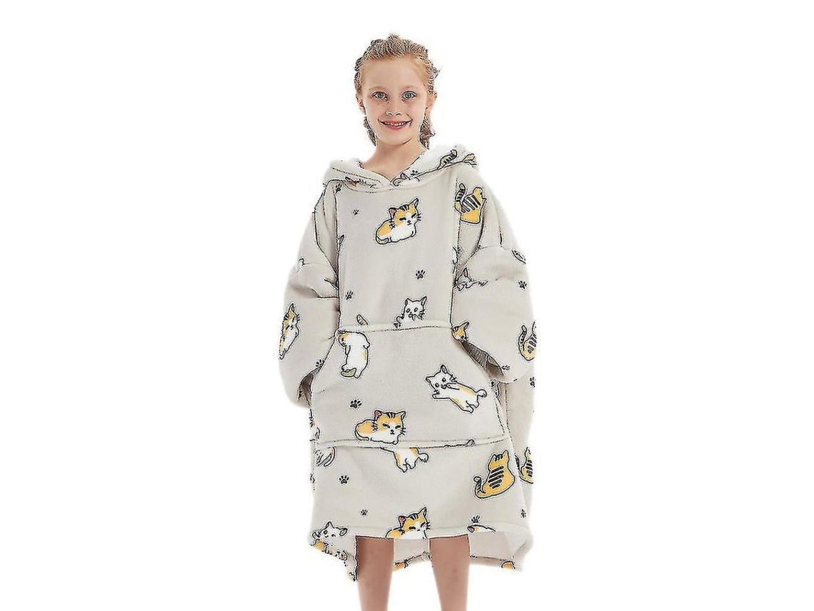 2026-sudadera Manta Oversize Para Niños Suave Y Cálida Con Capucha De Peluche
