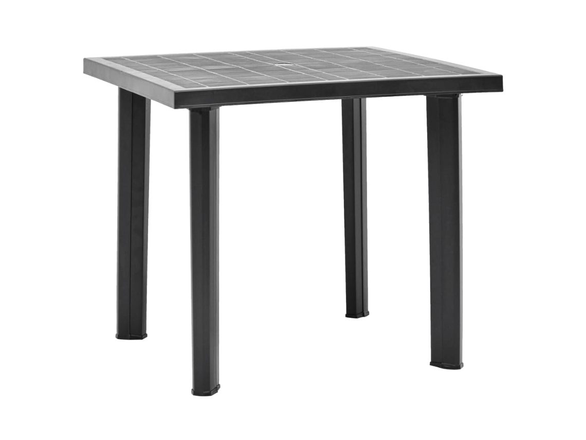 Mesa de jardín LOVELY HOME de plástico antracita (80 x 75 x 72 cm)