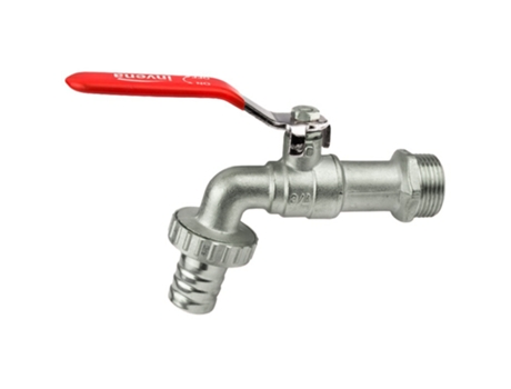 Manija Roja de La Palanca de Agua Del Grifo de Jardín de 3/4 Pulgadas Con Tapón de Manguera Con Tapón de Manguera