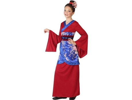 Disfraz de Niña ATOSA Rojo y azul de geisha (Tam: 5-6 años)