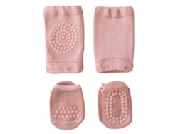 Conjunto De Calcetines Y Rodilleras Para Bebé, Antideslizantes, Para Gatear Y Caminar, De 1 A 3 Años, Rosa, Talla M