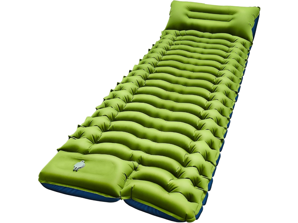 Colchoneta ultraligera para acampar con almohada inflable y compacta, ideal para viajes al aire libre MDUG