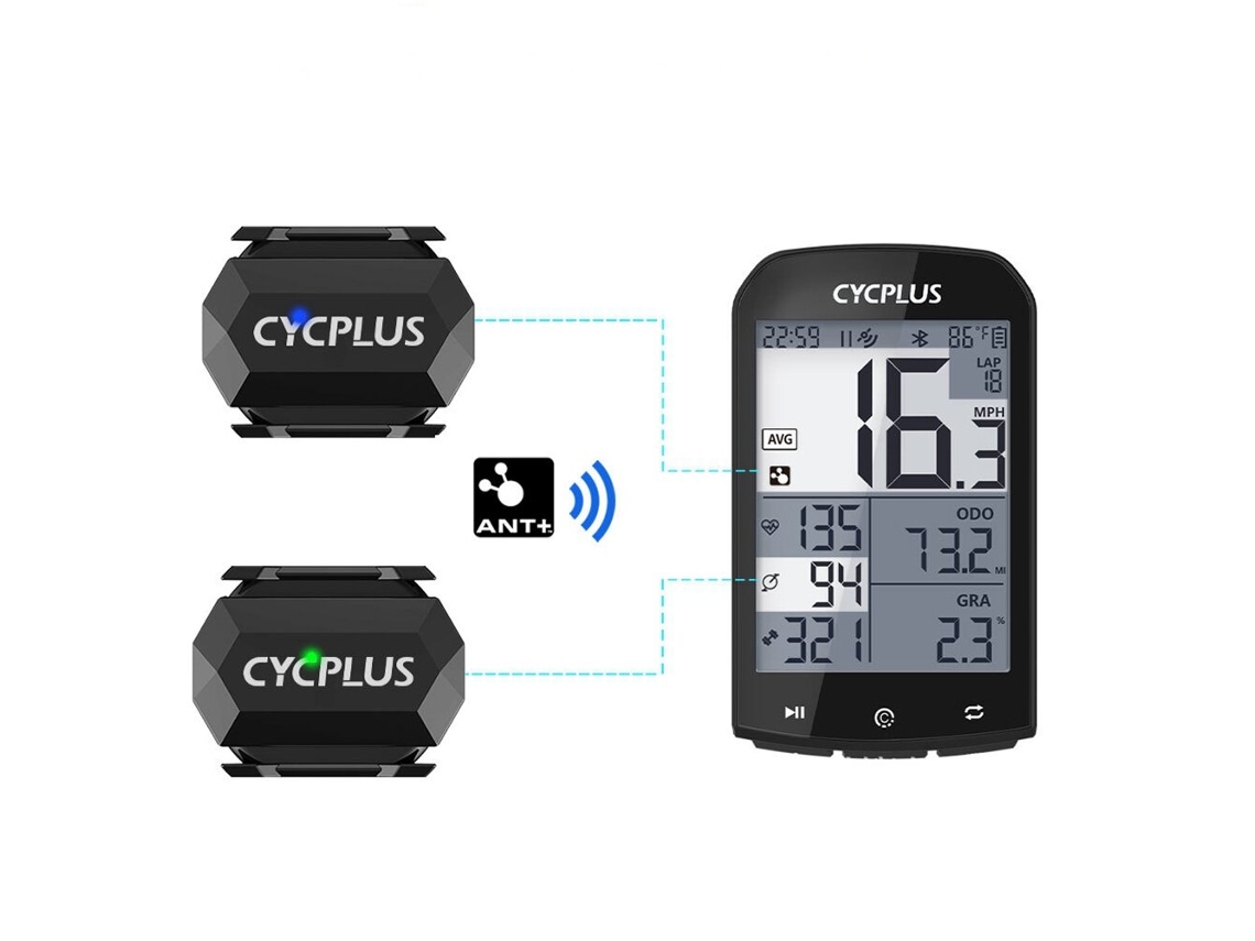 Cycplus C3 Velocímetro Bicicleta Sem Fio Sensor Duplo Cadência Velocidade Bluetooth Ant+ 220mah Ip67 Leve 10g