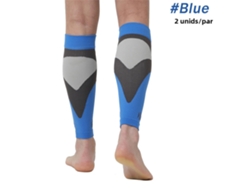 Calcetines de compresión con soporte para pantorrillas, azules, 1 par, talla L