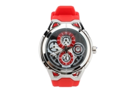 Reloj Analógico De Cuarzo Luminoso Para Hombre Con Correa Roja