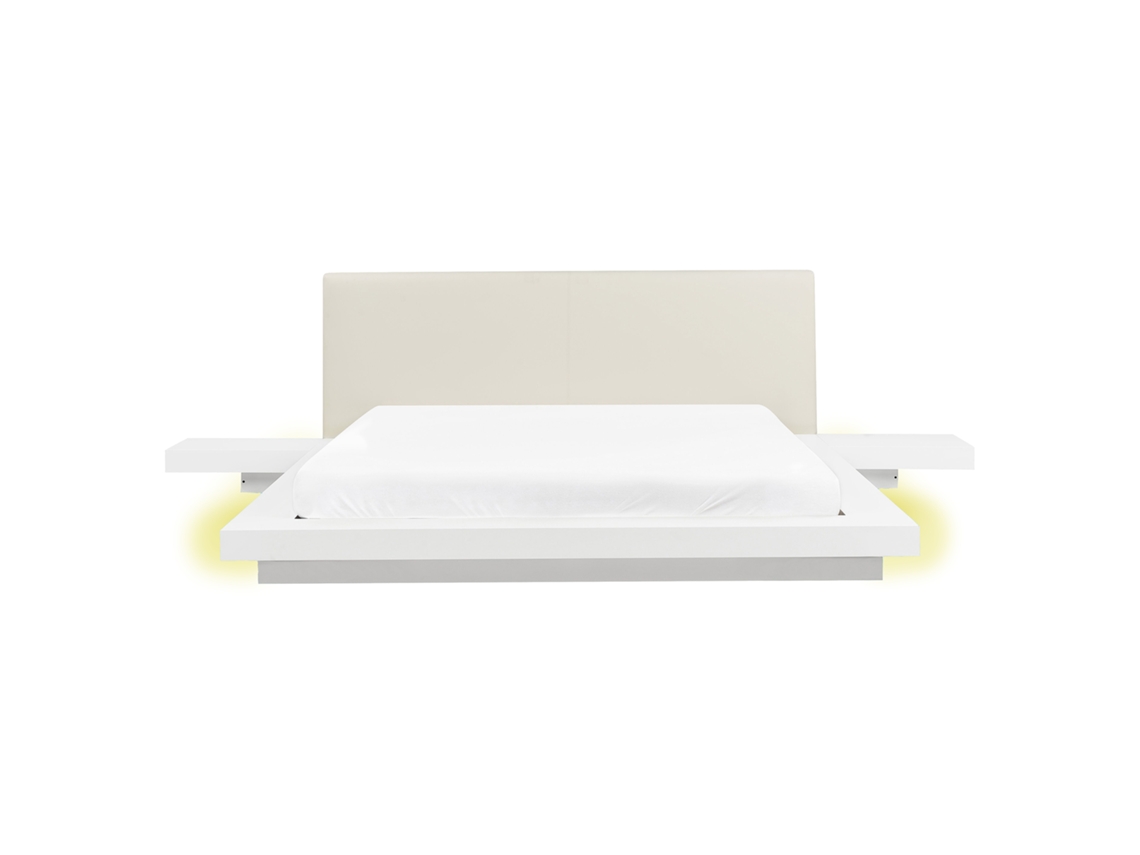 Cama Led Zen BELIANI MDF Blanco (308x229x86)