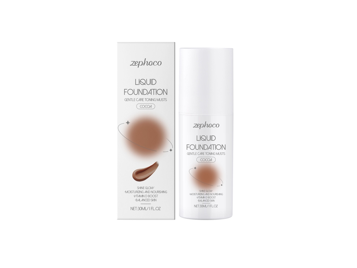 Base de maquillaje para el cuidado de la piel con cacao
