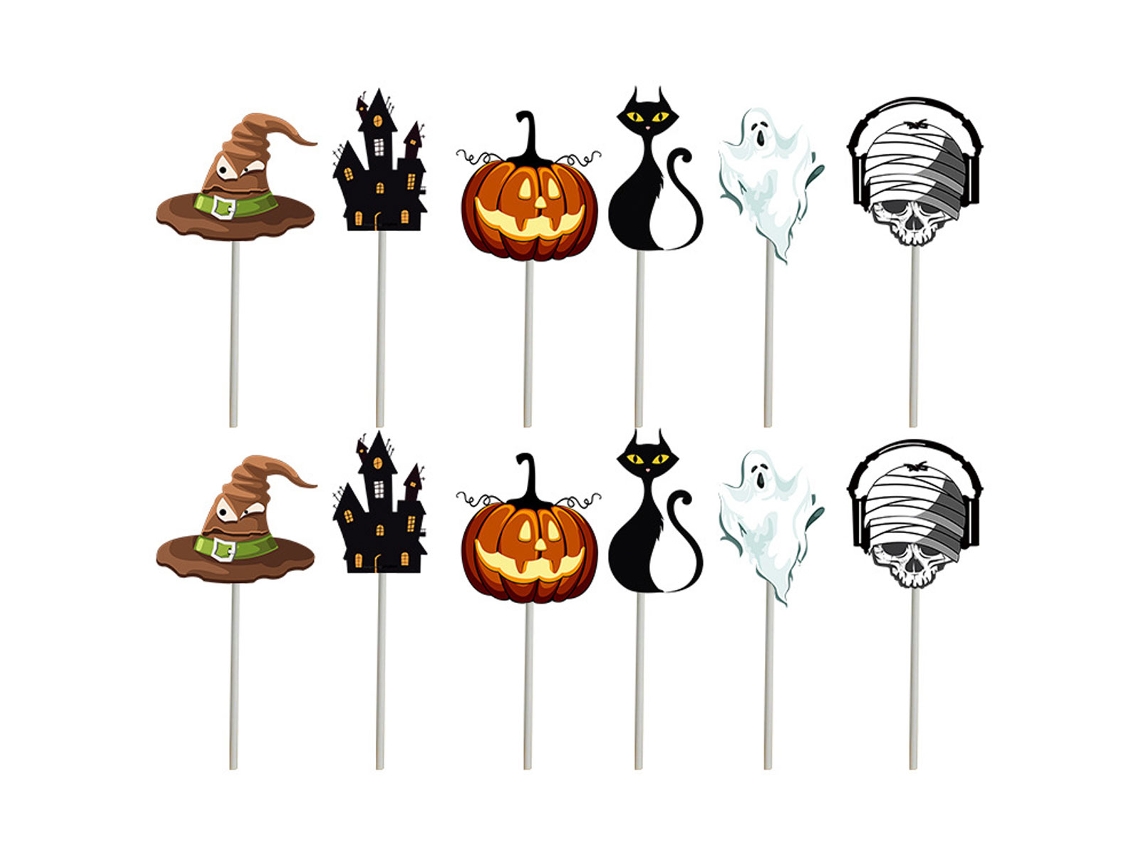 48 Piezas de Decoración para Cupcakes de Halloween - Adorno para Fiestas Infantiles NEVEANCE