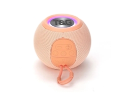 Altavoz Bluetooth portátil con luz LED, resistente al agua IPX7, compatible con AUX, FM y tarjeta TF. Mdug (naranja claro)