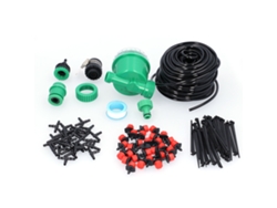 Kit De Riego Por Goteo De 25 M Con Temporizador Automático Para Jardín, Plantas Y Flores.