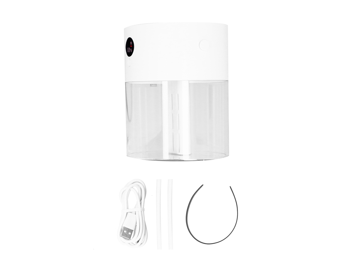 Humidificador inteligente de 2 l con pantalla digital y carga USB para el hogar y la oficina