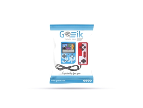 Consola de juegos portátil con 400 juegos, mando, audio/vídeo y cable de carga - Azul - GOEIK BY PC GO