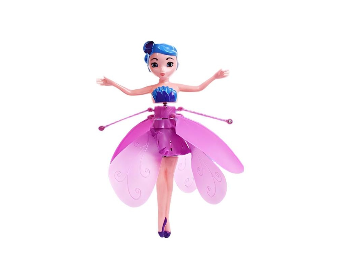 Minidron De Juguete Con Sensor Infrarrojo, Forma De Hada Voladora, Para Niños, Control Manual, Morado, 19 Cm De Altura