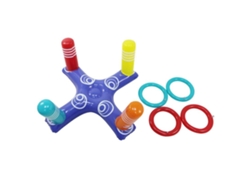 Juego De Lanzamiento De Aros Inflable Para Piscina Con 4 Aros Y Bomba - Juguete Interactivo Para Niños De 3 Años En Adelante