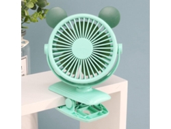JEIIBRZUI Mini Ventilador con cargador de frutas, lámpara de mesa portátil con clip USB con giro 360
