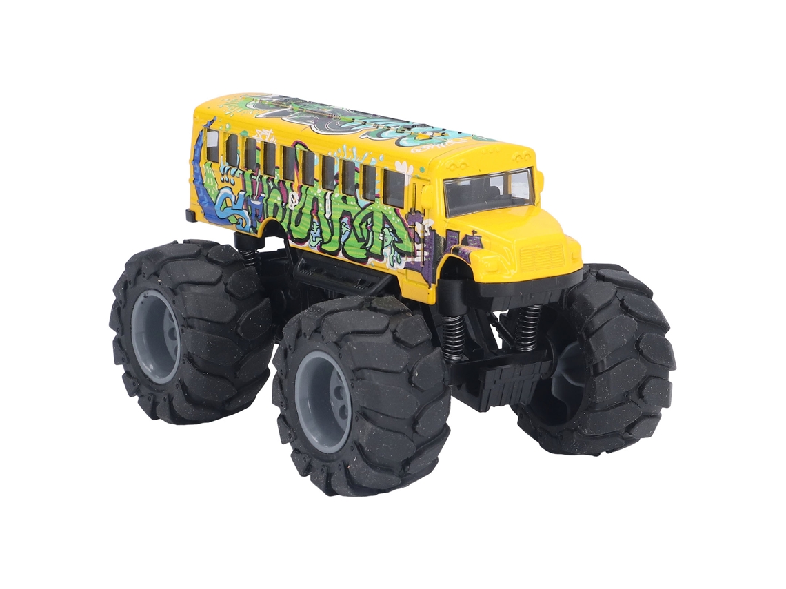 Bjww-modelo De Ônibus Escolar Em Escala 1:43, Brinquedo De Tração Para Trás Com Rodas Grandes, Liga, Alto Realismo, Amarelo Grafite