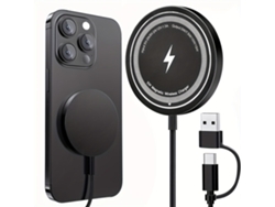Cargador magnético de 15 W para iPhone con cubierta trasera inductiva STELASPLEN