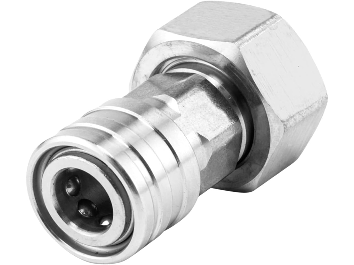 Conector Rápido Para Manguera - 1,9 Cm De Agua En Acero Inoxidable Con Adaptador De Alta Presión