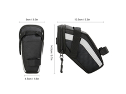 Bolsa Para Sillín De Bicicleta De Montaña Con Tira Reflectante Y Compartimento Para Herramientas