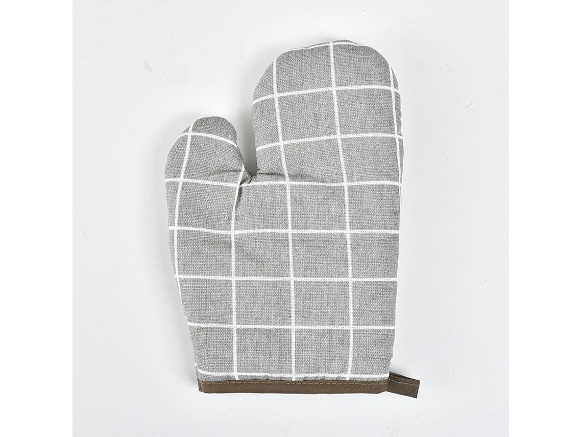 Guantes De Cocina Resistentes Al Calor De Algodón Reciclado Con Silicona Antideslizante Para Hornear Y Cocinar (rejilla Gris)