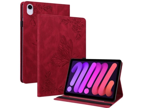 Carcasa Tablet iPad Mini 6 2021 HFS-HOUSE Mariposa Rojo