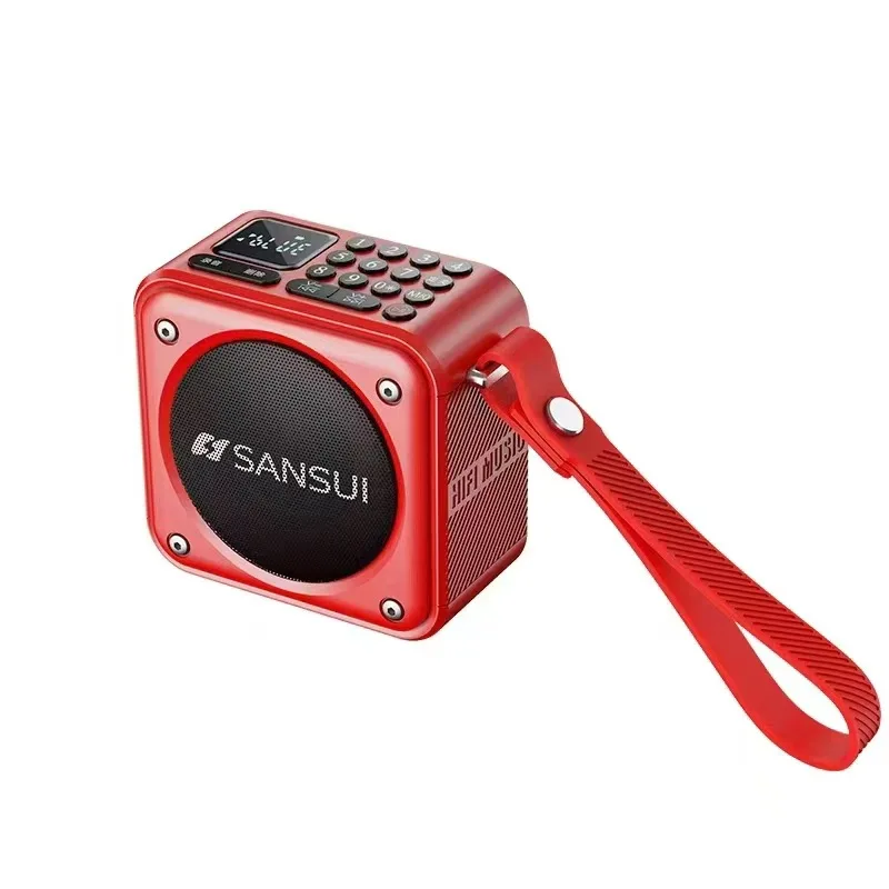 Altavoz Bluetooth (rojo), Compatible Con Tarjeta Tf, Usb Y Entrada Aux.