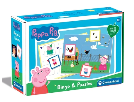 Bingo & Puzzle Peppa Pig English Words Cle16352 CLEMENTONI