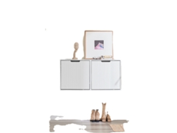 Zapatero, estabilidad antivuelco, diseño delgado, blanco.