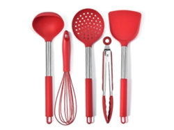 Utensilios de cocina Juegos de utensilios de cocina Mango de acero inoxidable Cuchara ranurada Espátula no tóxica Utensilios de cocina Juegos Nostalgia88