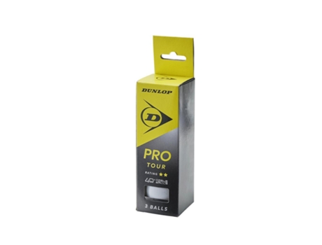 Caja de 3 pelotas de tenis de mesa DUNLOP 40 Pro Tour