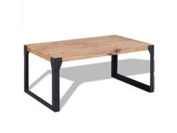 Mesa de Centro de Apoyo en Madera de Acacia Maciza 100X60X45 cm