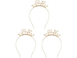 3 Piezas De Diademas Para Mujer, Accesorios Para El Cabello De Cumpleaños