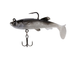 Señuelo De Pesca Simulado Con Anzuelo Simple Y Triple Para Agua Dulce Y Salada, Color Gris, 10 Unidades.