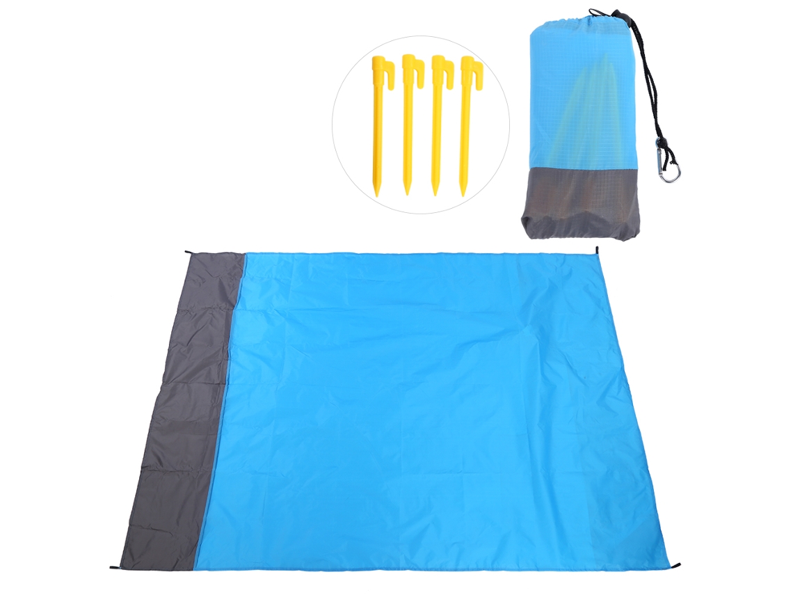 2026-colchón De Camping Azul 1.4x2m Impermeable: Manta De Playa, Colchón De Picnic Y Suministros Al Aire Libre Portátiles