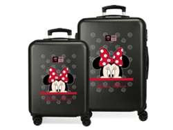 Conjunto de Maletas DISNEY My Pretty Bow Negro (48 x 68 x 26 cm/38 x 55 x 20 cm - 34L/ 70L)